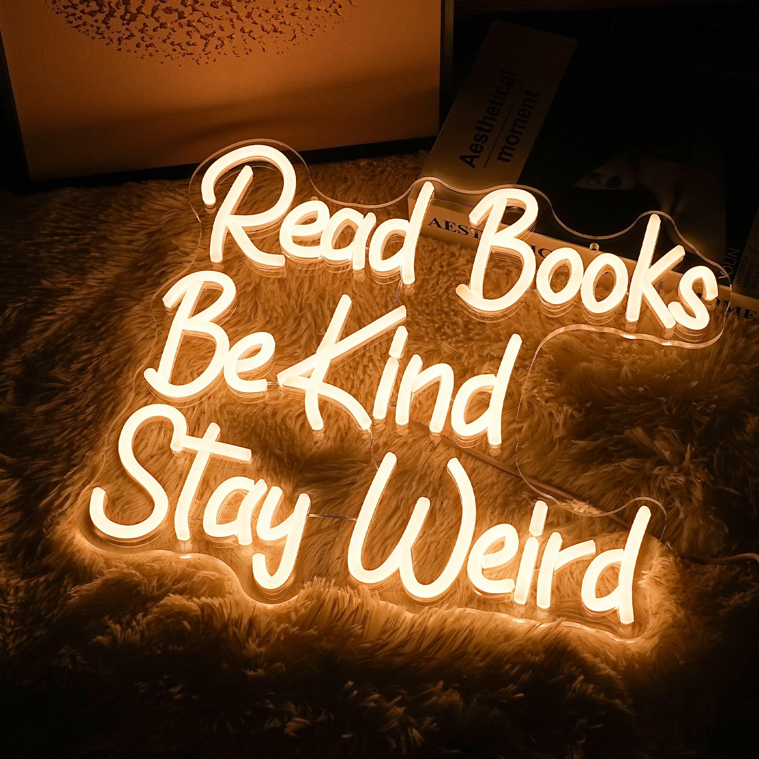 Read Books Be Kind Stay Weird Neon Sign Letter LED Neon Lights